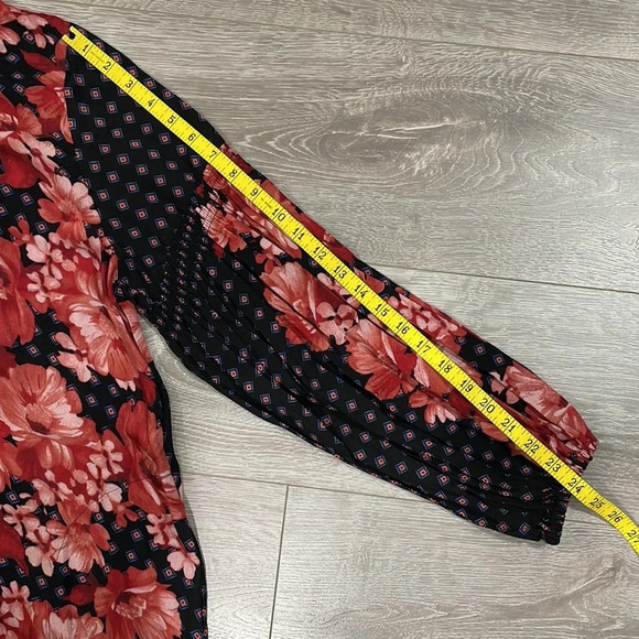 Free People Sunset Boulevard Boho Floral Oversized Romper Long Sleeve Pockets XS - Picture 13 of 16